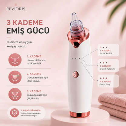 REVIORIS® Profesyonel Siyah Nokta Temizleme Cihazı - Güçlü Vakum Teknolojisi