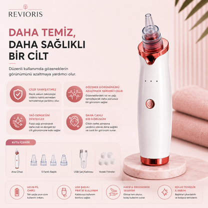 REVIORIS® Profesyonel Siyah Nokta Temizleme Cihazı - Güçlü Vakum Teknolojisi