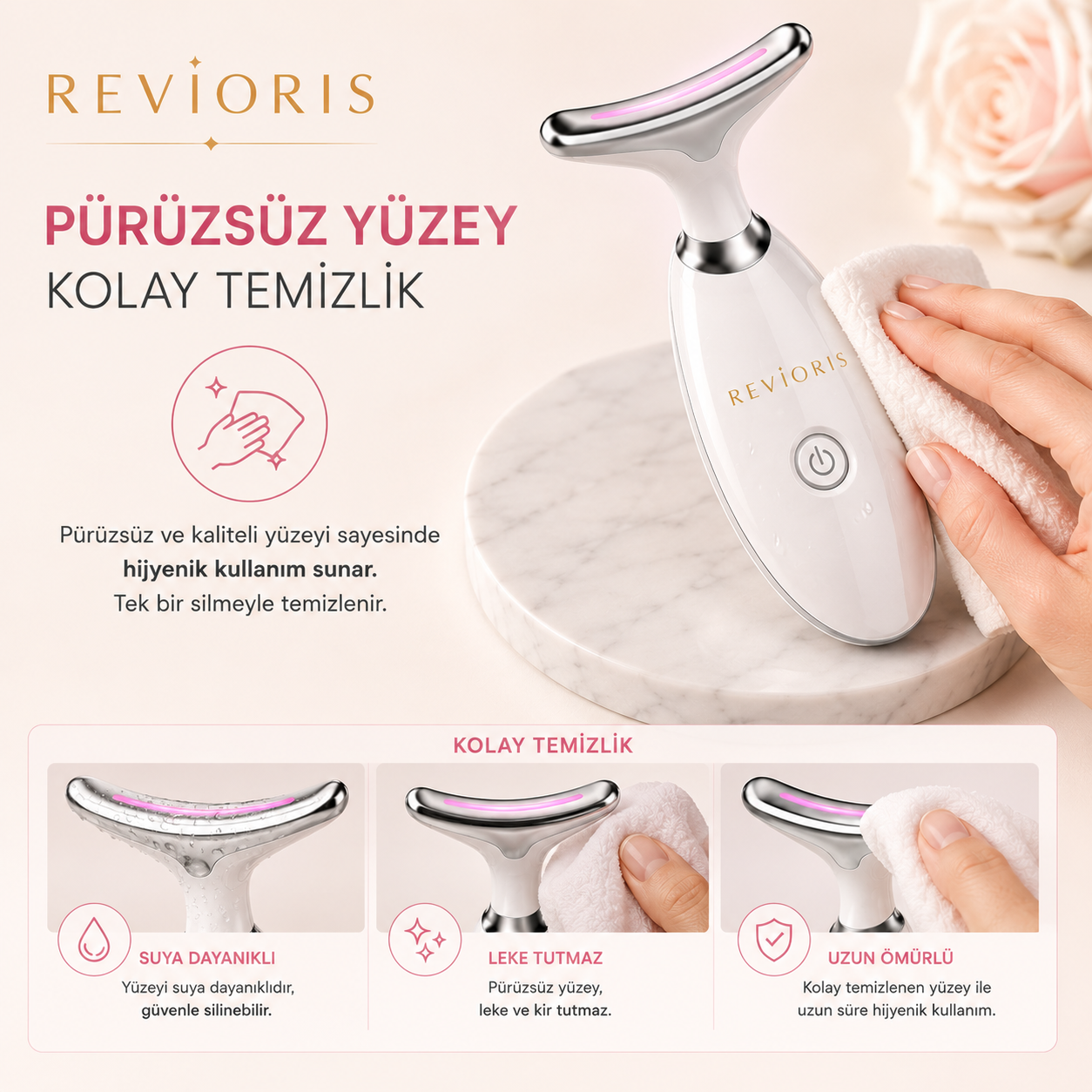 REVIORIS 5'i 1 Arada Profesyonel Cilt Bakım Cihazı